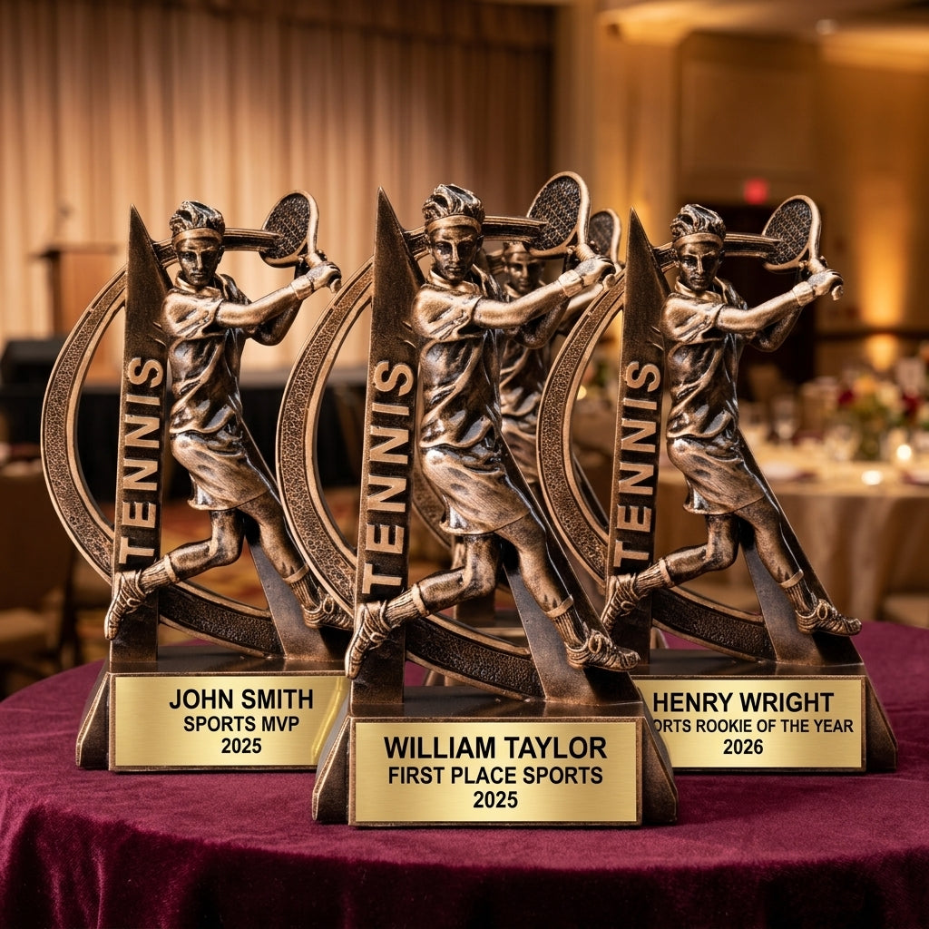 Sports Award Trophy | Personalized | Custom Engraved | Tennis Award | Team Trophy | Achievement Award | Banquet Trophy - View 6