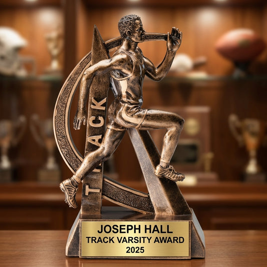 Track Trophy Award | Personalized | Custom Engraved | Track & Field Gift | Running Award | Champion Award - View 1