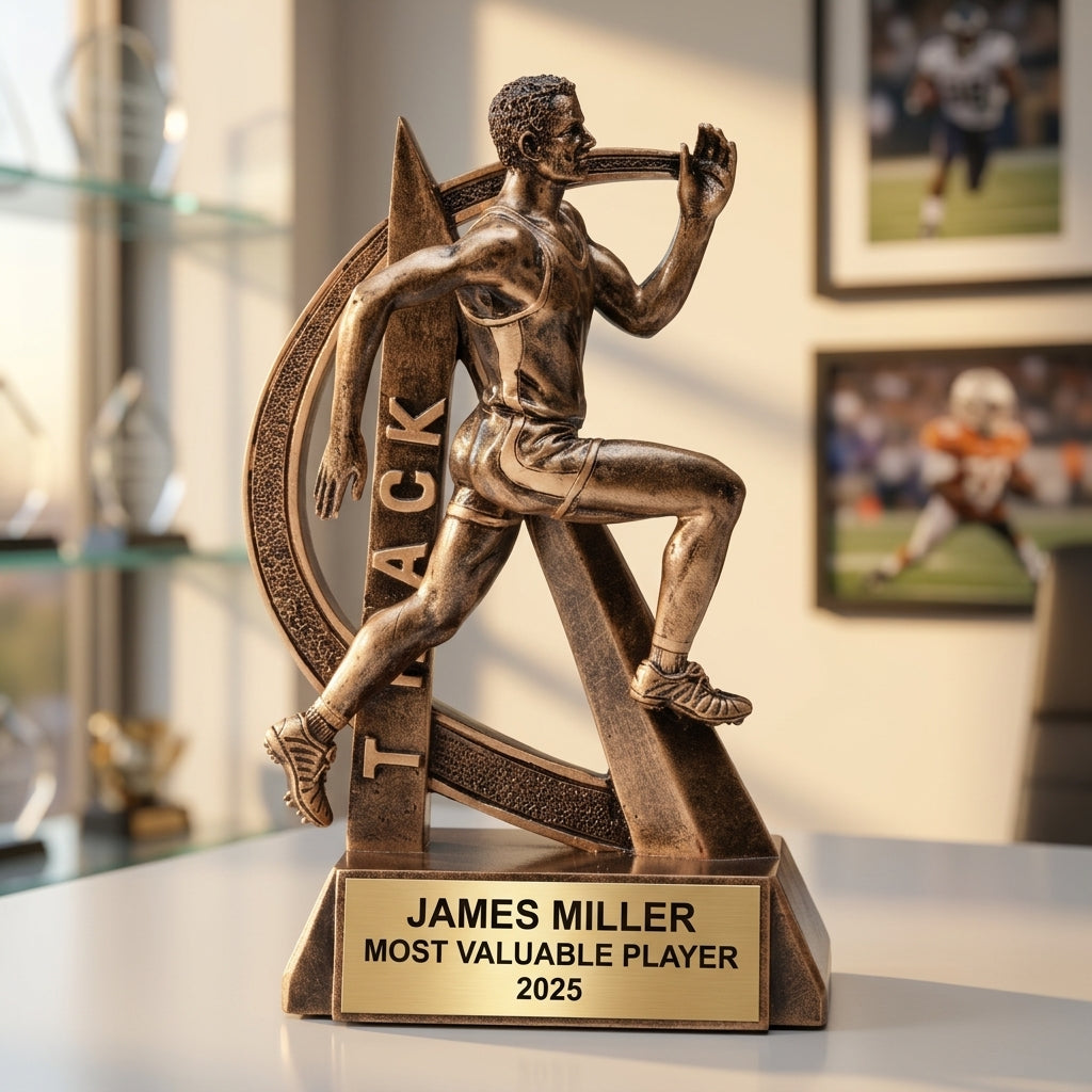 Track Trophy Award | Personalized | Custom Engraved | Track & Field Gift | Running Award | Champion Award - View 5