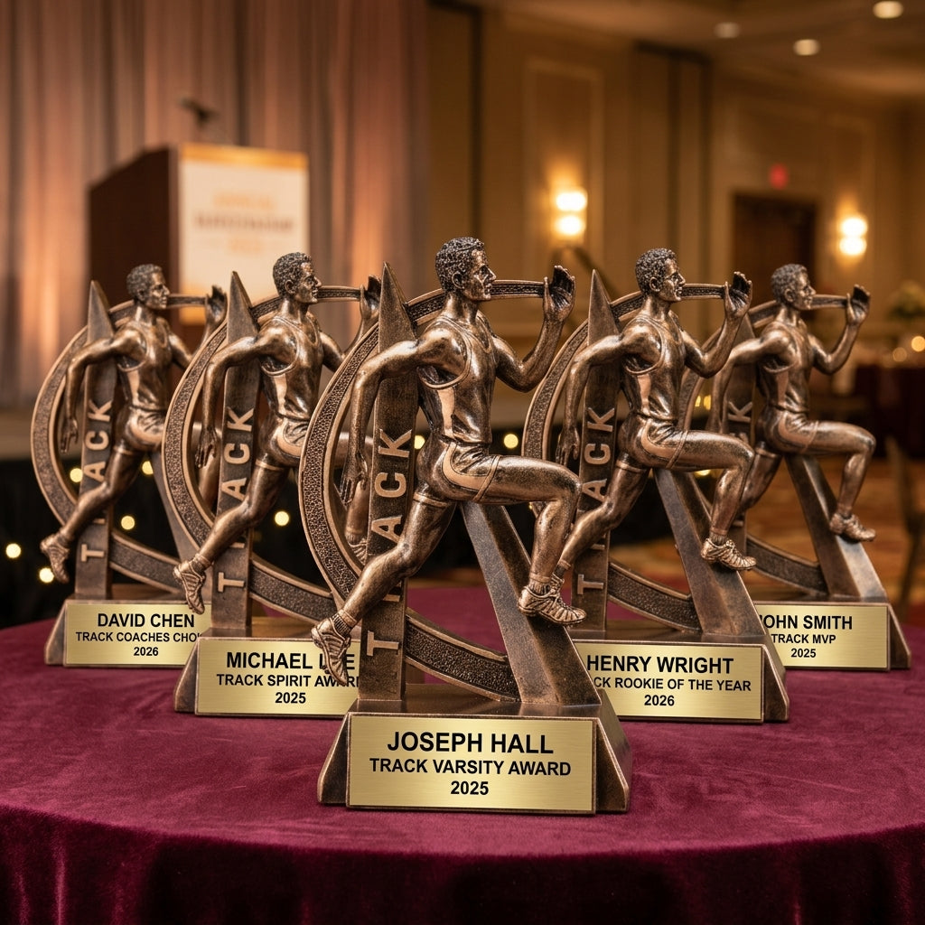 Track Trophy Award | Personalized | Custom Engraved | Track & Field Gift | Running Award | Champion Award - View 6