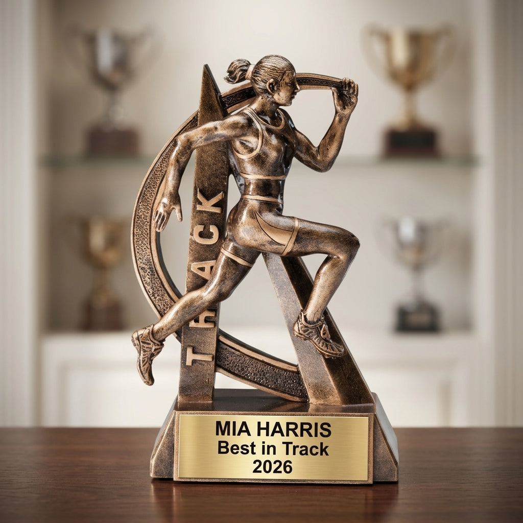 Track Award Trophy | Personalized | Custom Engraved | Track & Field | Running Award | Gift for Runner | Champion - View 4