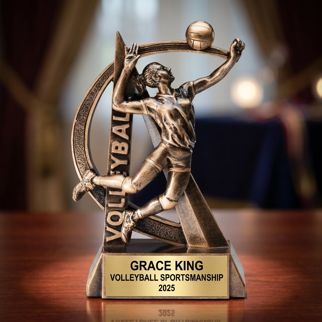 Volleyball Award Trophy | Personalized | Custom Engraved | Volleyball Gift | Team Award - View 2