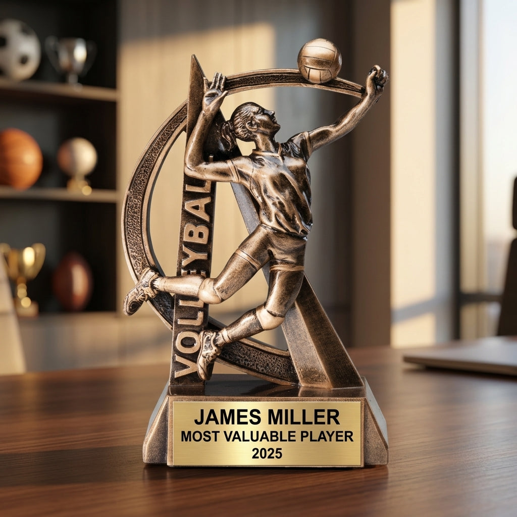 Volleyball Award Trophy | Personalized | Custom Engraved | Volleyball Gift | Team Award - View 5