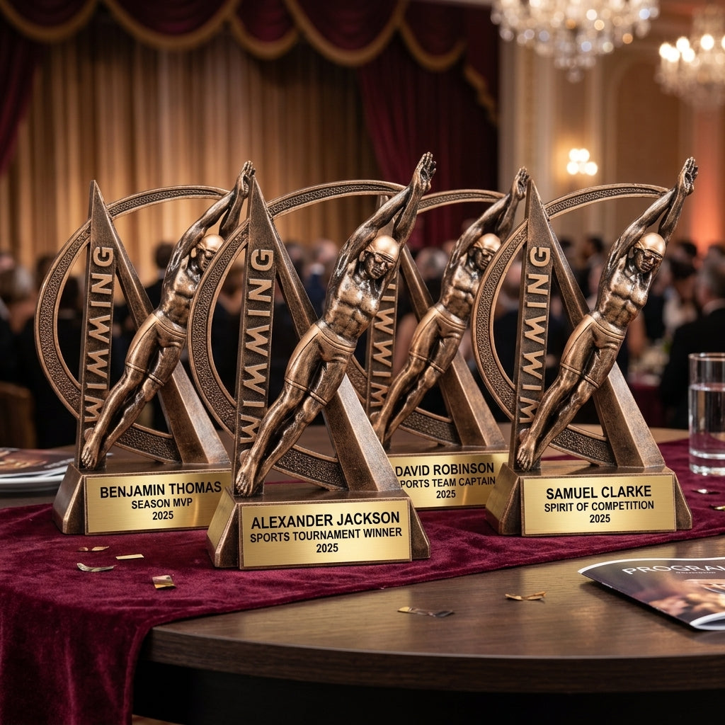 Sports Award Trophy | Personalized | Custom Engraved | Swim Award | Team Trophy | Achievement Award - View 6