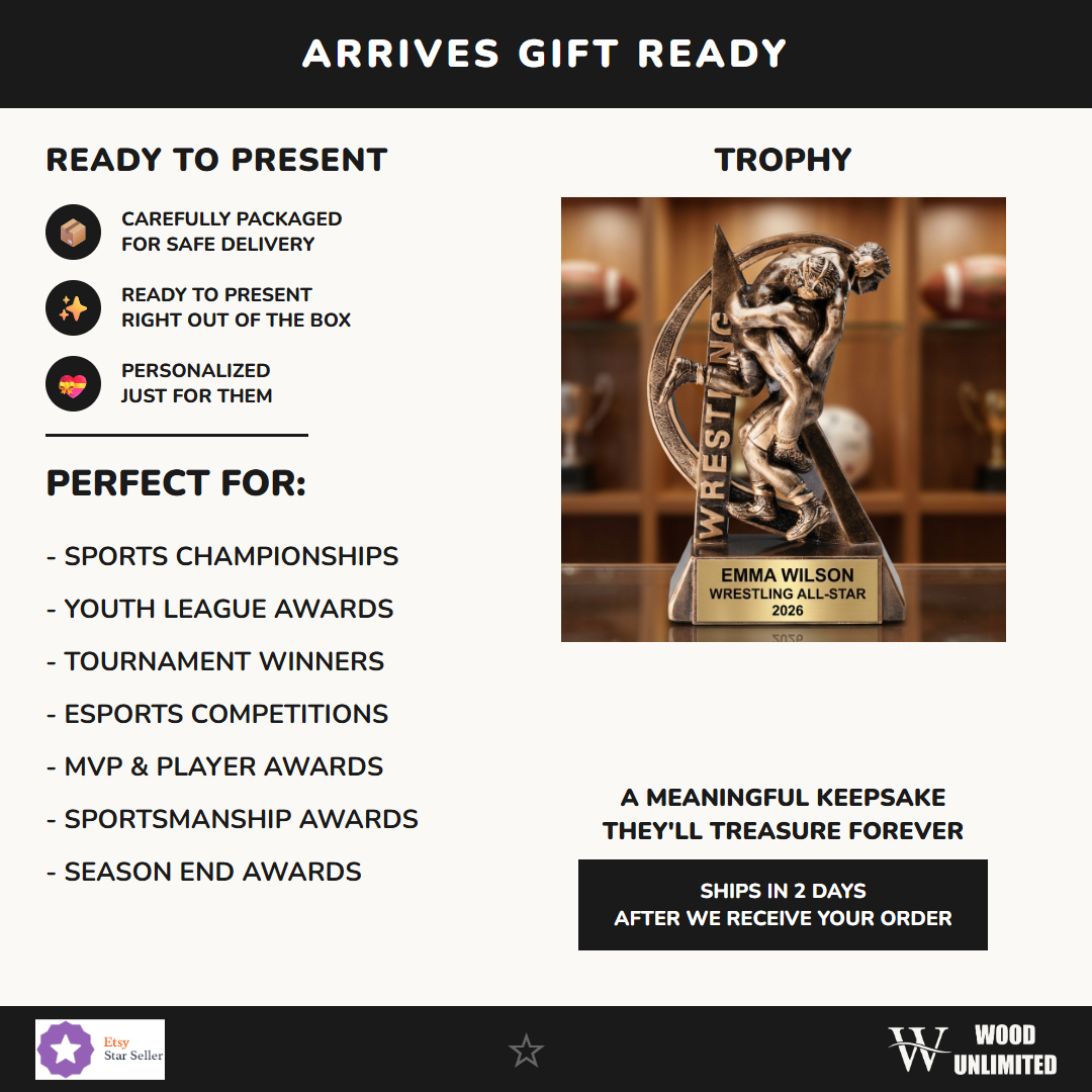 Wrestling trophy gift guide for winners, competitors, event organizers, and recognition ceremonies
