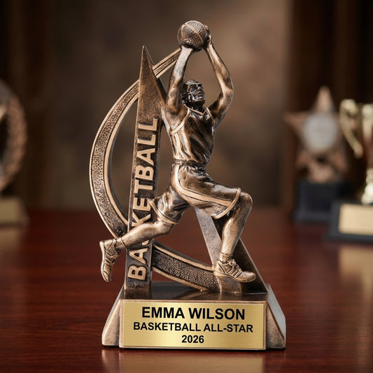 Basketball Award Trophy | Personalized | Custom Engraved | Basketball Gift | Sports Award | Team Trophy | Basketball MVP - View 2