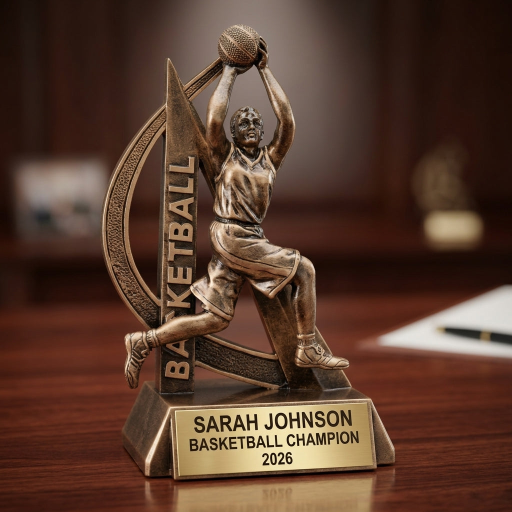 Basketball Award Trophy | Personalized | Custom Engraved | Basketball Trophy | Basketball Gift | Team Award | End of Season Award - View 2
