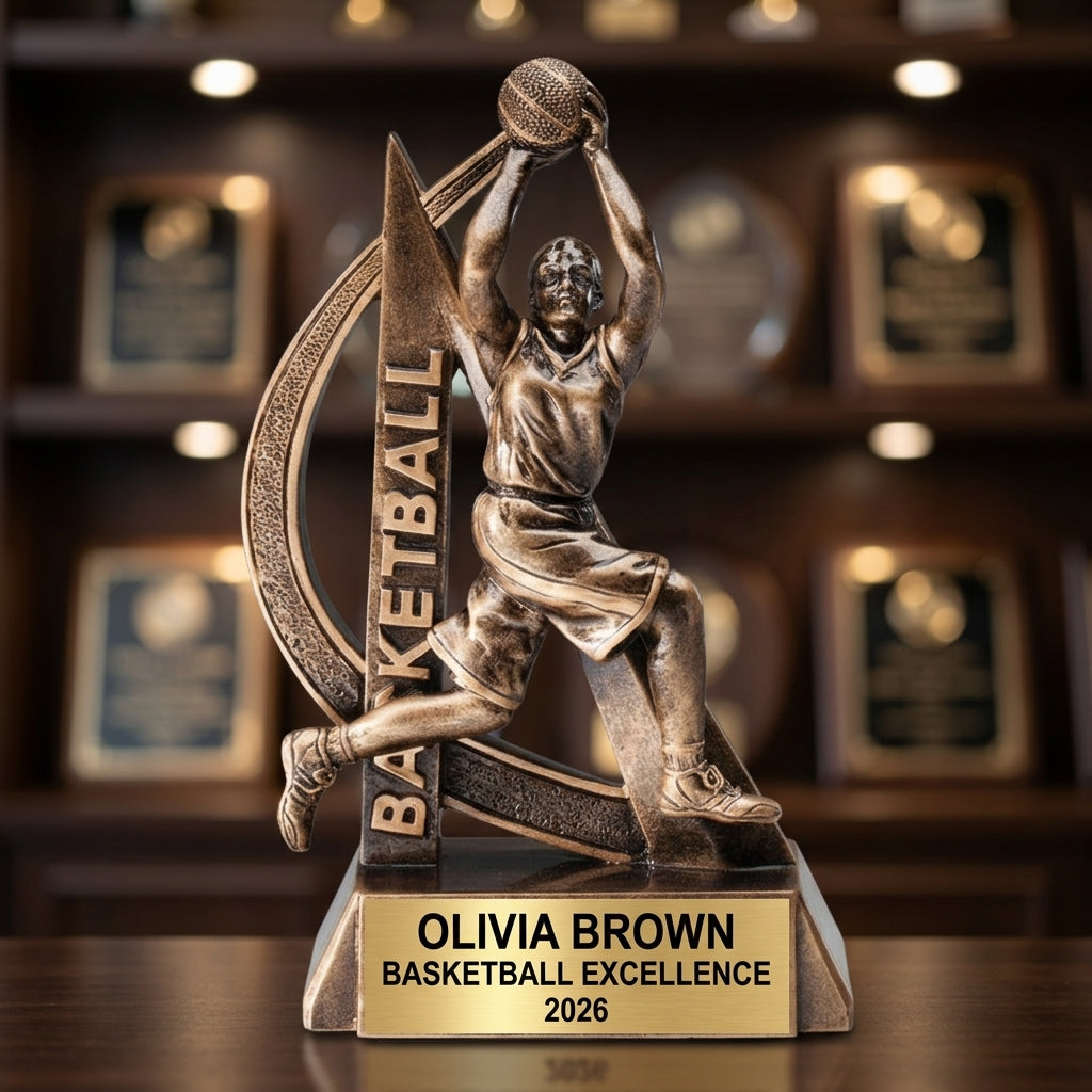 Basketball Award Trophy | Personalized | Custom Engraved | Basketball Trophy | Basketball Gift | Team Award | End of Season Award - View 4