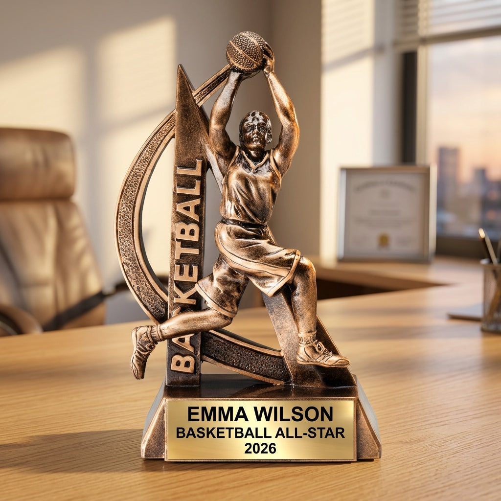 Basketball Award Trophy | Personalized | Custom Engraved | Basketball Trophy | Basketball Gift | Team Award | End of Season Award - View 5