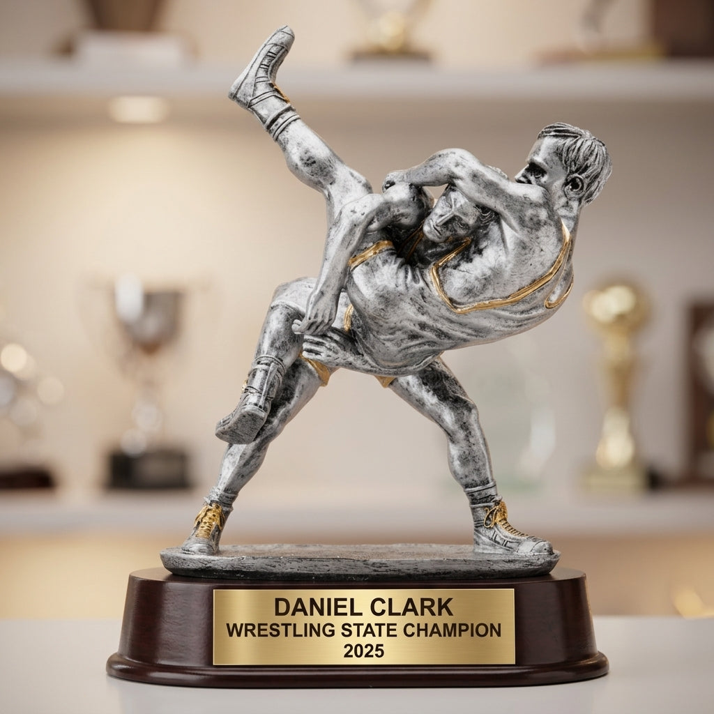 Wrestling Trophy Award | Personalized | Custom Engraved | Wrestling Champion | Weight Class Winner | Wrestling Gift - View 4