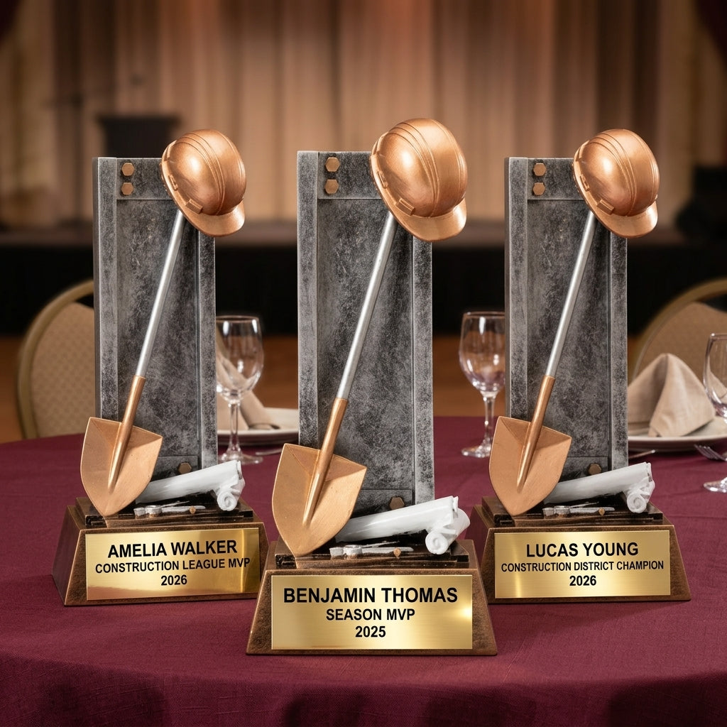Construction Award Trophy | Personalized | Custom Engraved | Construction Team Award | Construction Gift | Achievement Award - View 6