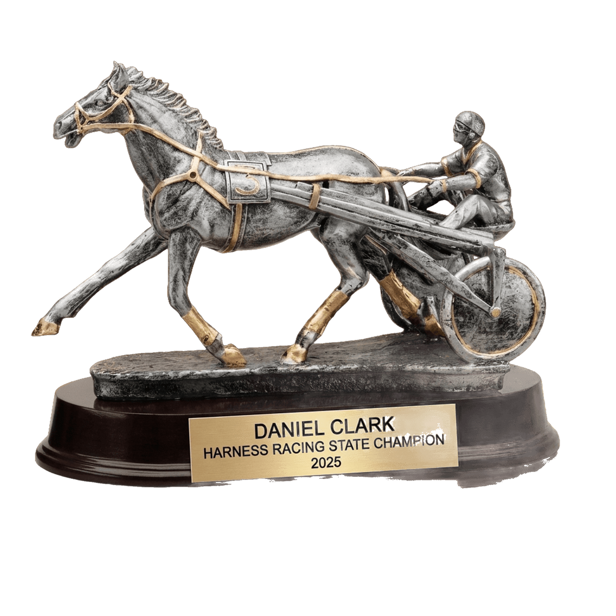 Personalized | Harness Racing Award | Custom Engraved | Sulky Trophy | Horse Award | Engraved | Driver Gift | Championship | Race Winner