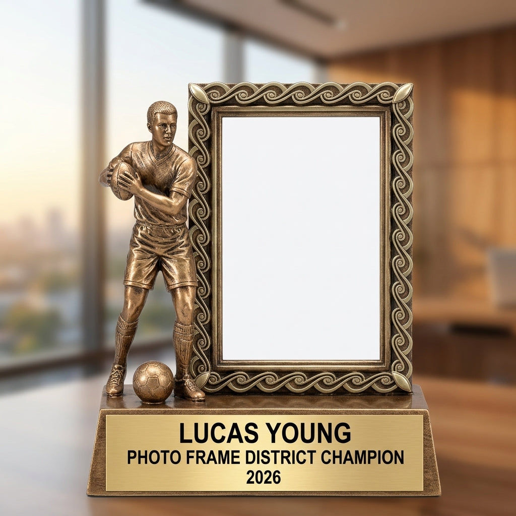 Photo Frame Award Trophy | Personalized | Custom Engraved | Walnut Wood | Gift | Team Award | Tournament Trophy | Photo Gift - View 5