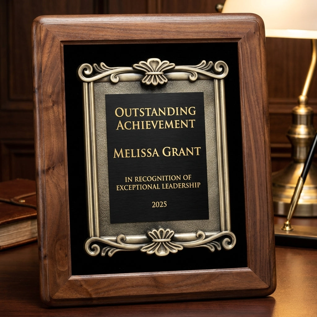 Personalized Genuine Walnut Frame - custom laser engraved - view 2
