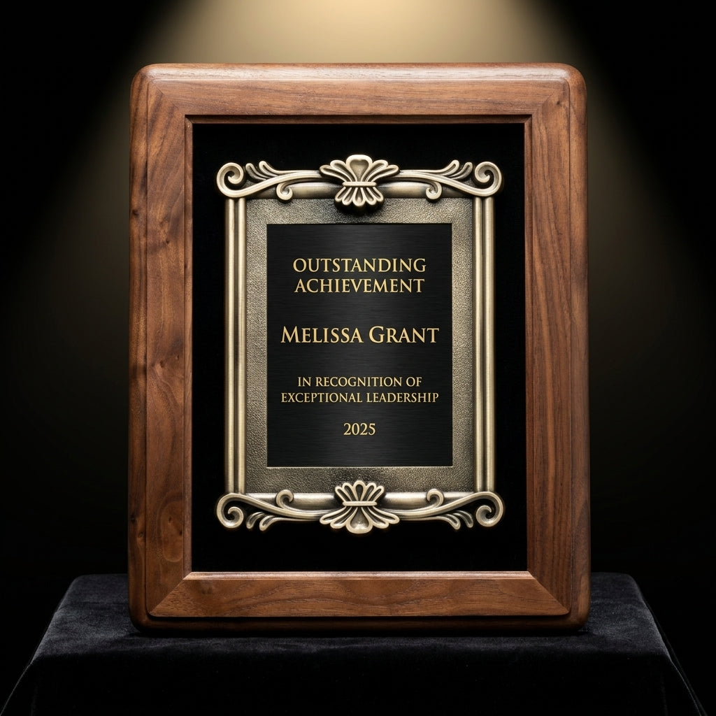 Personalized Genuine Walnut Frame - custom laser engraved - view 3