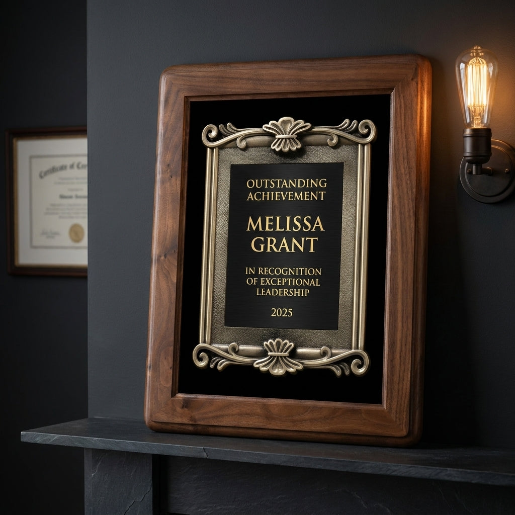 Personalized Genuine Walnut Frame - custom laser engraved - view 5