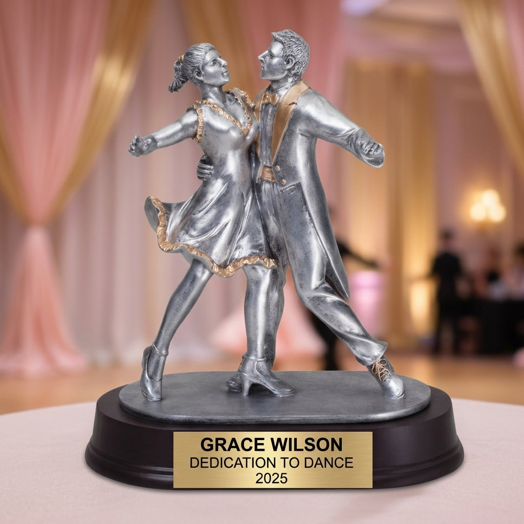 Dance Trophy Award | Personalized | Custom Engraved Dance Award | Dance Couple | Personalized Gift | Recital | Competition | Wood Unlimited - View 5