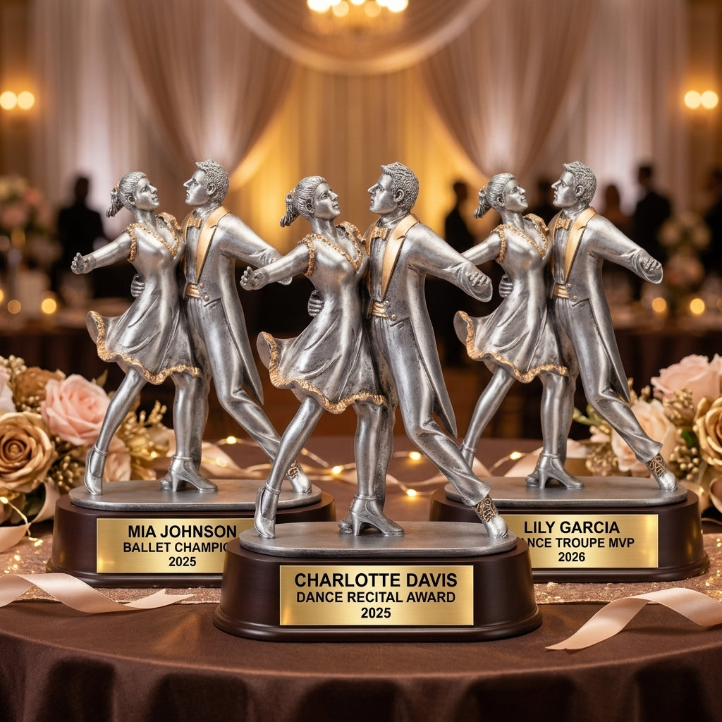 Dance Trophy Award | Personalized | Custom Engraved Dance Award | Dance Couple | Personalized Gift | Recital | Competition | Wood Unlimited - View 6