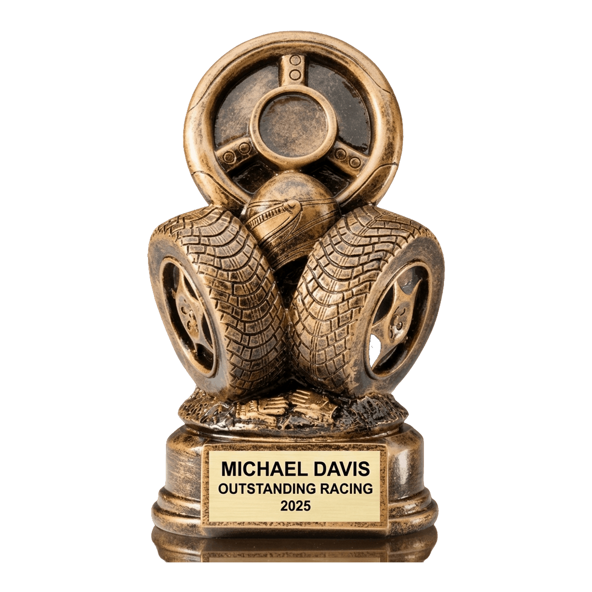 Personalized Racing Trophy, Custom Engraved Motorsports Award, Race Car Driver Champion Gift