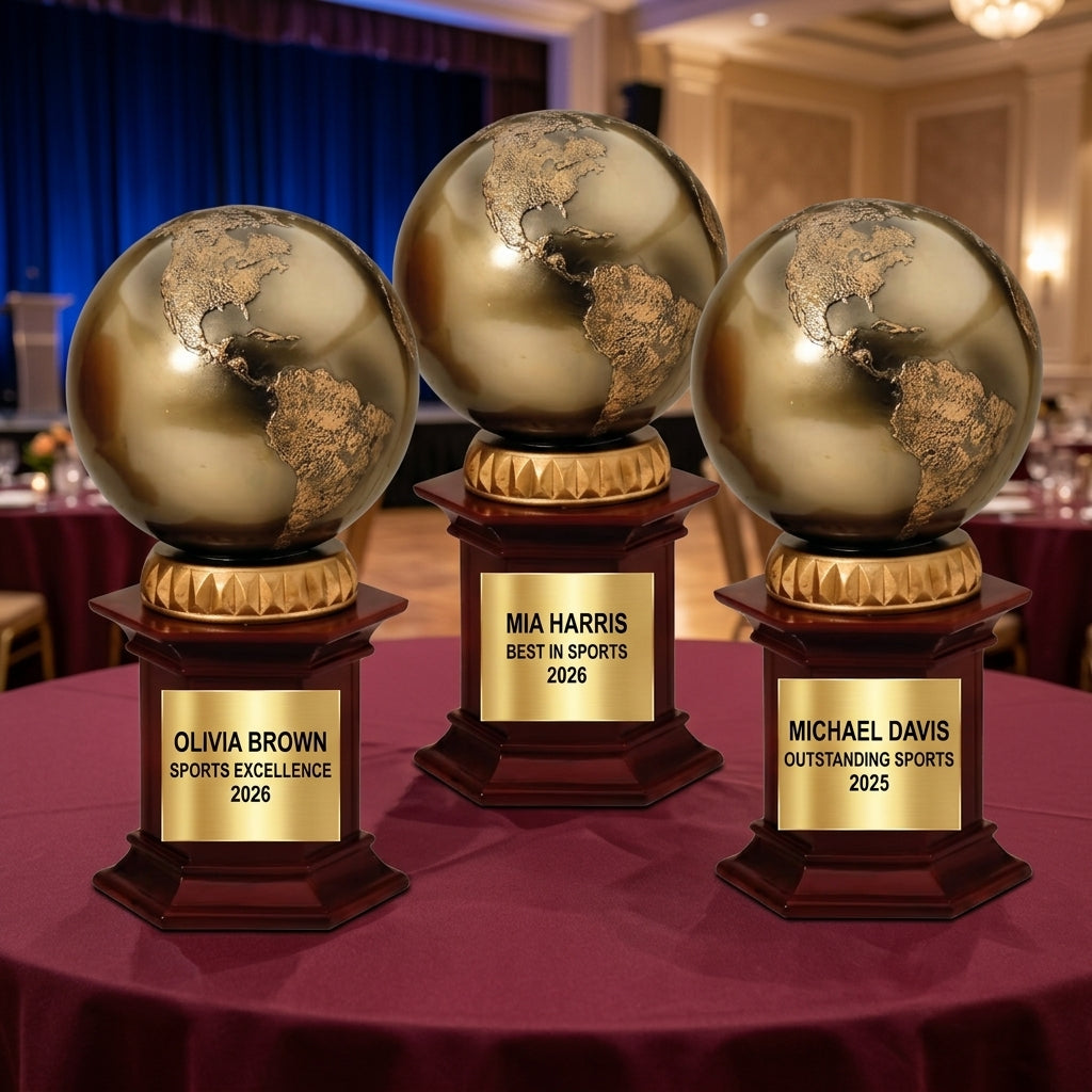 Personalized | Achievement Award | Custom Engraved | Personalized Globe | Engraved World Trophy | Custom Achievement - View 6