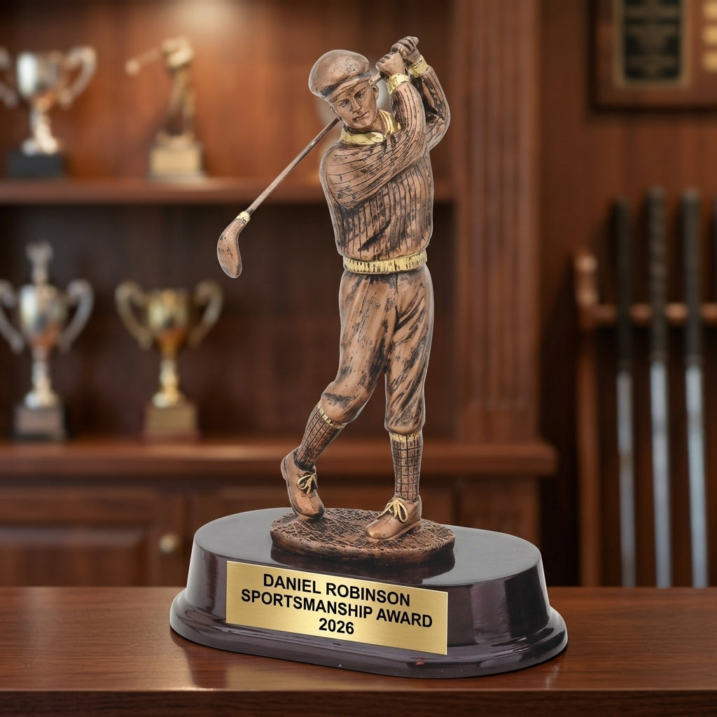 Personalized | Golf Award | Custom Engraved | Golf Trophy | Personalized Golfer | Engraved Award | Vintage Golf | Custom Golf - View 1