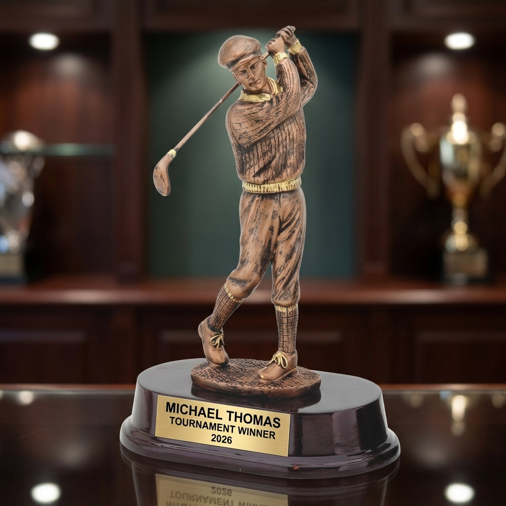 Personalized | Golf Award | Custom Engraved | Golf Trophy | Personalized Golfer | Engraved Award | Vintage Golf | Custom Golf - View 3