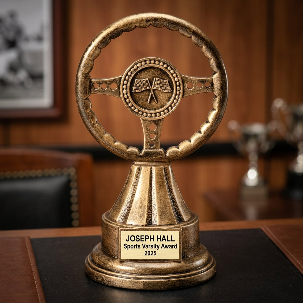 Personalized | Racing Award | Custom Engraved | Trophy | Motorsports | Go Kart | Engraved | Custom | Award | Driver | Championship - View 3