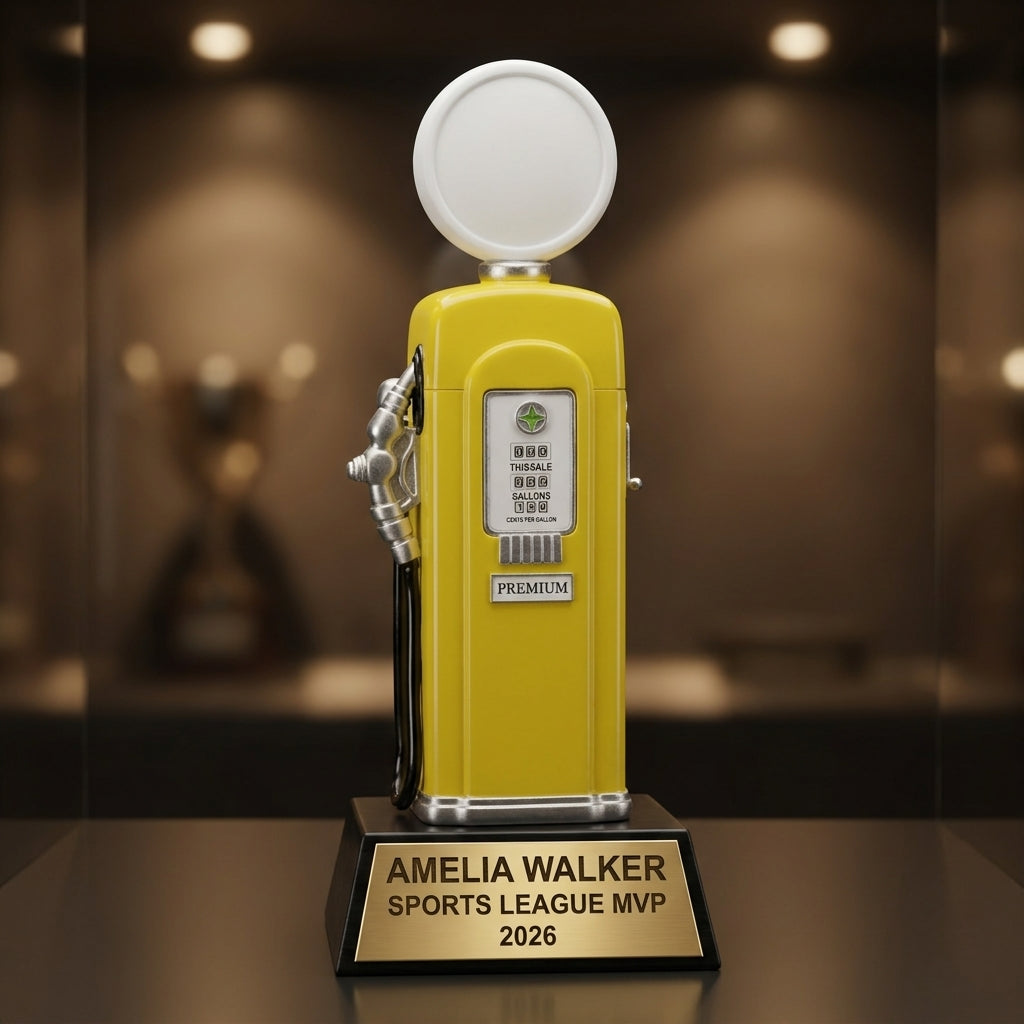 Personalized | Gas Pump Award | Custom Engraved | Automotive | Racing | Mechanic | Trophy | Award | Custom | Engraved | Vintage | Fuel - View 1