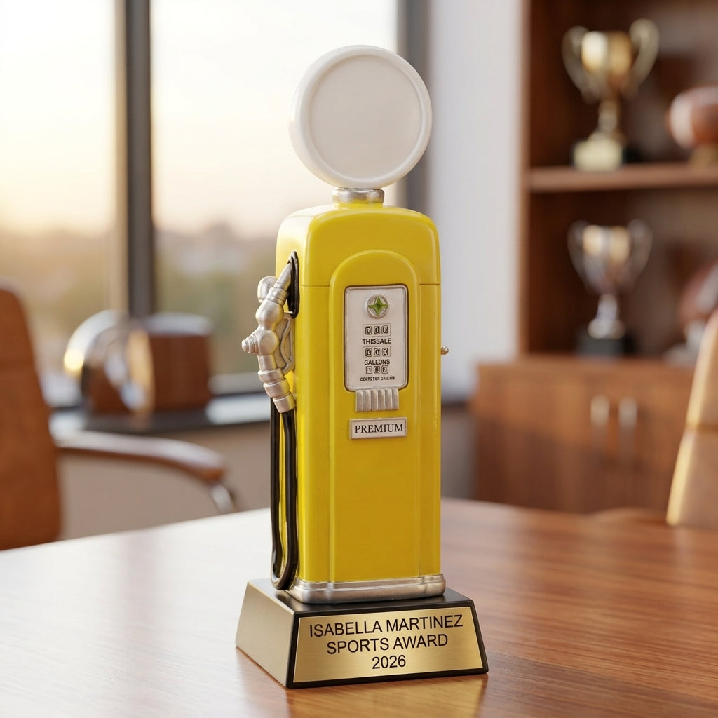 Personalized | Gas Pump Award | Custom Engraved | Automotive | Racing | Mechanic | Trophy | Award | Custom | Engraved | Vintage | Fuel - View 5