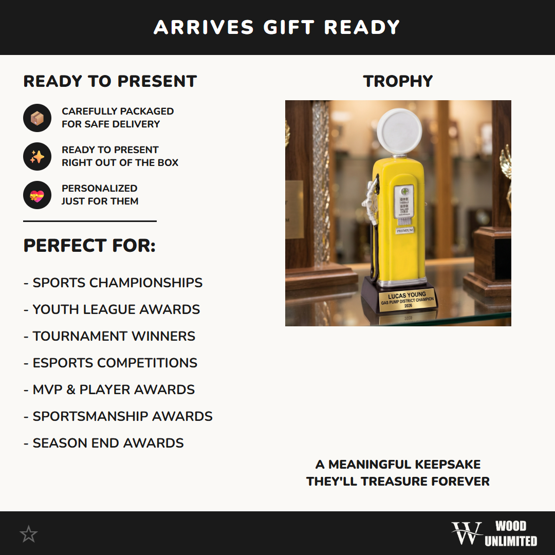 Personalized | Gas Pump Award | Custom Engraved | Automotive | Racing | Mechanic | Trophy | Award | Custom | Engraved | Vintage | Fuel