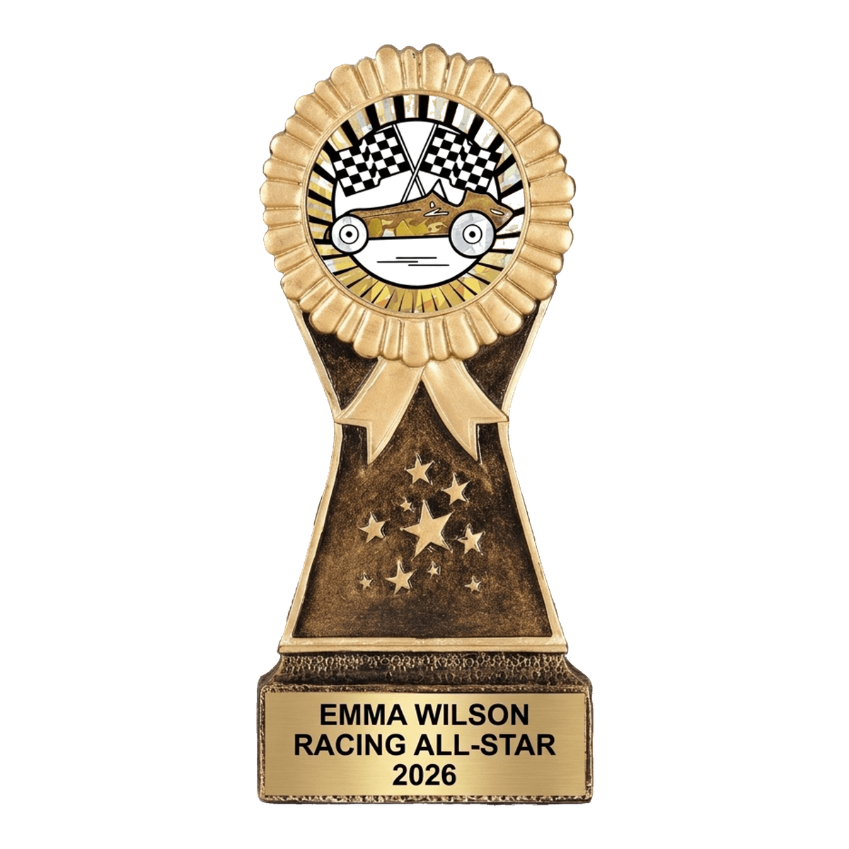 Personalized | Racing Award | Custom Engraved | Racing Trophy | Pinewood Derby | Race Car Award | Youth Racing | Hot Rod | Go Kart