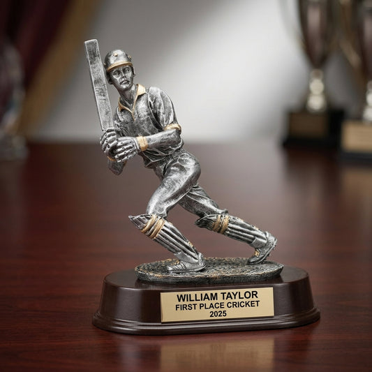 Cricket Award Trophy | Personalized Batsman Award | Custom Engraved | Cricket Gift | Team Trophy - View 2