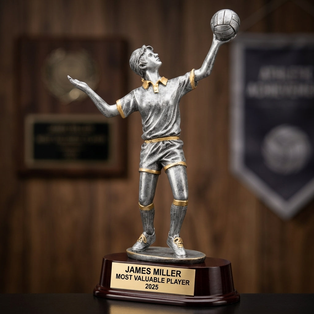 Personalized | Volleyball Award | Custom Engraved | Trophy | Award | Engraved | Female | Player | Team | Coach | Custom | Youth | MVP - View 3