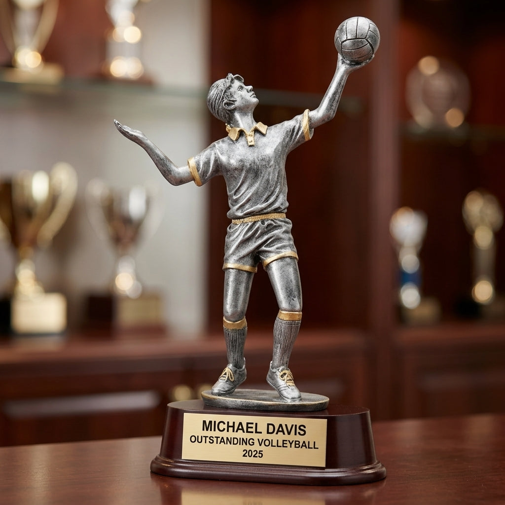 Personalized | Volleyball Award | Custom Engraved | Trophy | Award | Engraved | Female | Player | Team | Coach | Custom | Youth | MVP - View 4