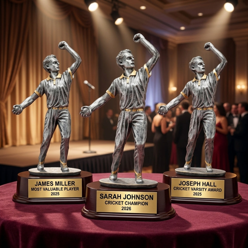 Personalized | Cricket Award | Custom Engraved | Cricket Trophy | Bowler Award | MVP Award | Personalized Gift | Team Recognition - View 6