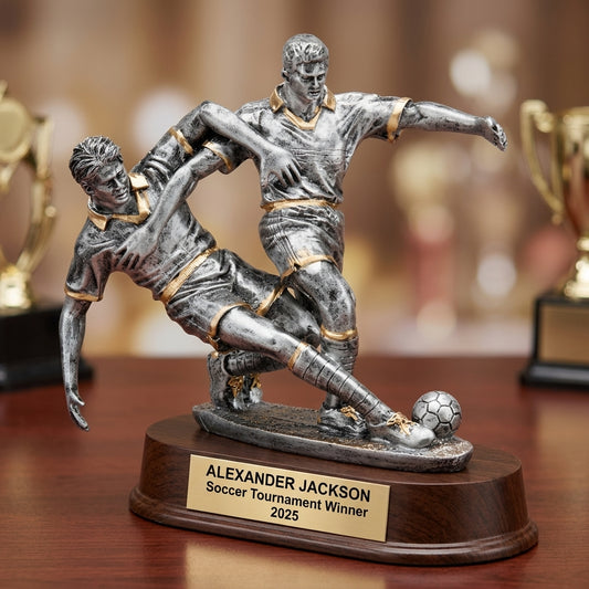 Personalized | Soccer Award | Custom Engraved | Soccer Trophy | Personalized Soccer | Engraved Award | Youth Soccer | MVP Trophy - View 2