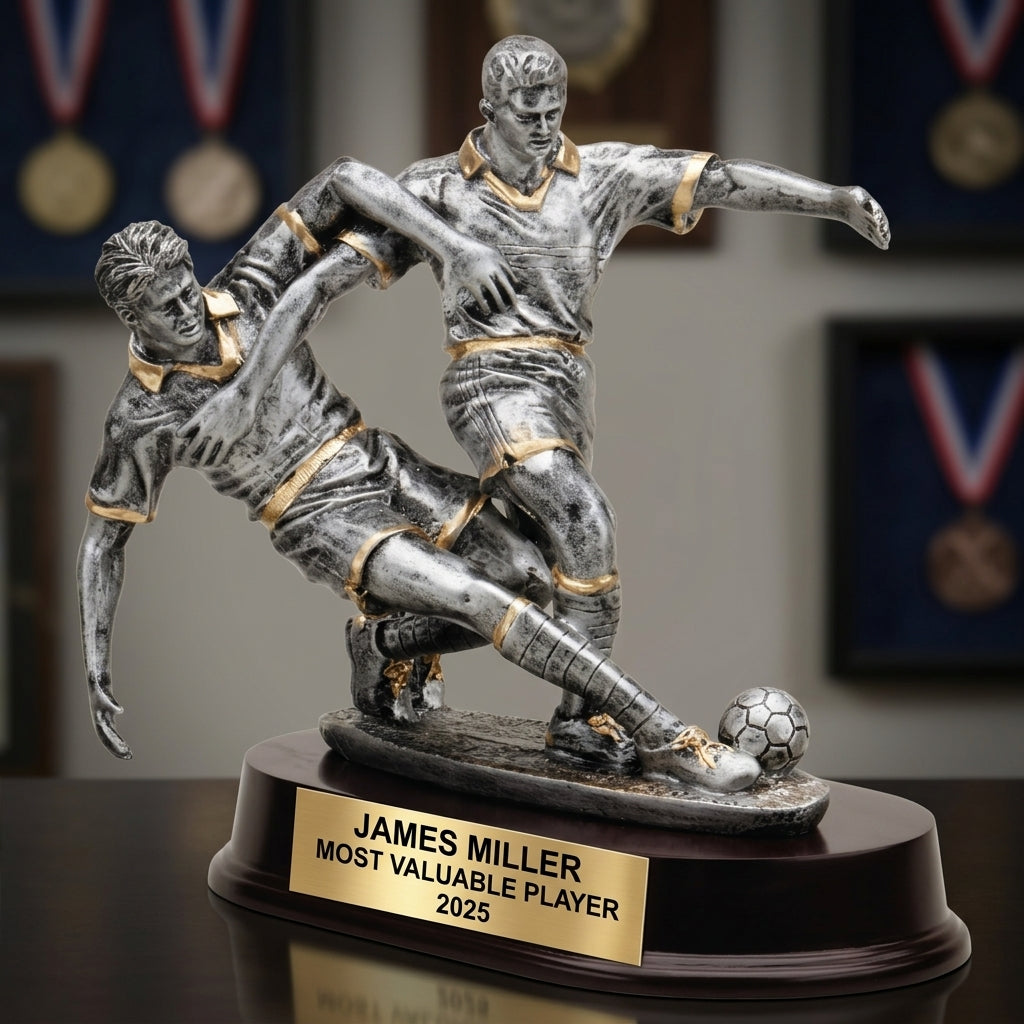 Personalized | Soccer Award | Custom Engraved | Soccer Trophy | Personalized Soccer | Engraved Award | Youth Soccer | MVP Trophy - View 3