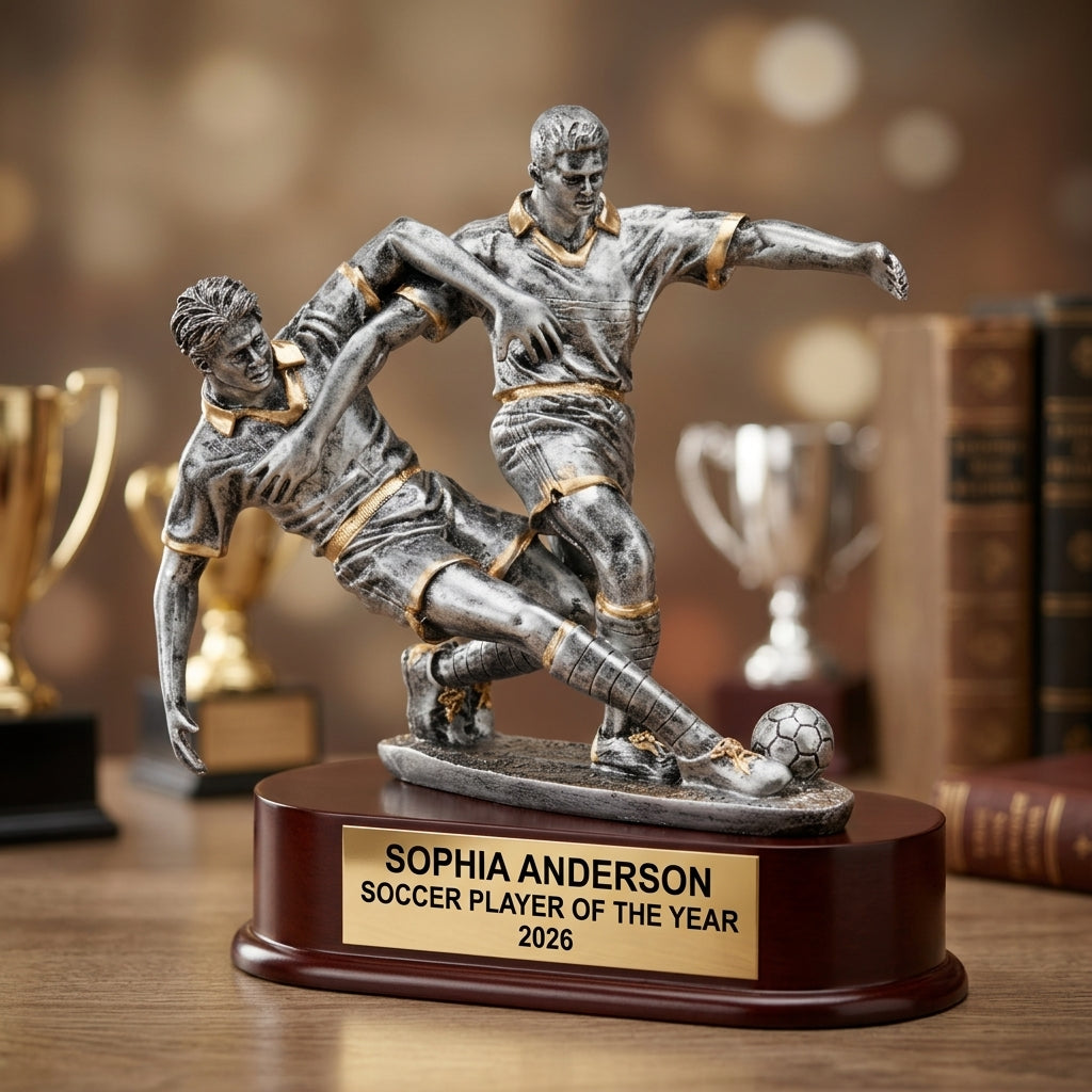 Personalized | Soccer Award | Custom Engraved | Soccer Trophy | Personalized Soccer | Engraved Award | Youth Soccer | MVP Trophy - View 4