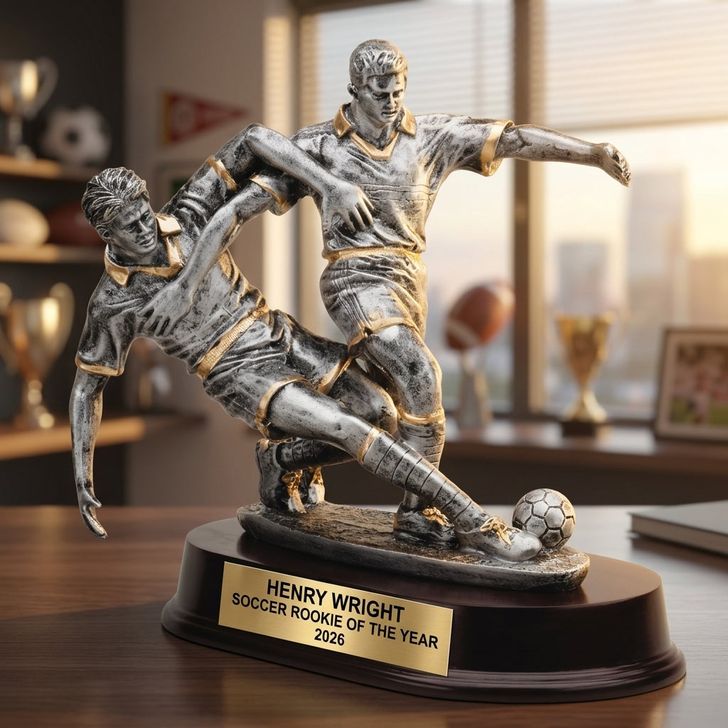 Personalized | Soccer Award | Custom Engraved | Soccer Trophy | Personalized Soccer | Engraved Award | Youth Soccer | MVP Trophy - View 5