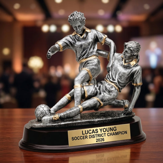 Personalized | Soccer Award | Custom Engraved | Soccer Trophy | Girls Soccer | Personalized Award | Engraved Trophy | Female Player - View 2