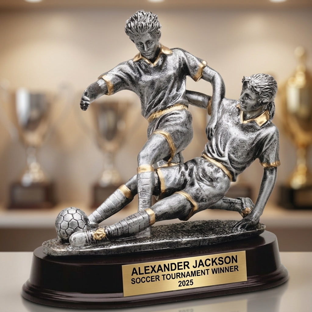 Personalized | Soccer Award | Custom Engraved | Soccer Trophy | Girls Soccer | Personalized Award | Engraved Trophy | Female Player - View 4