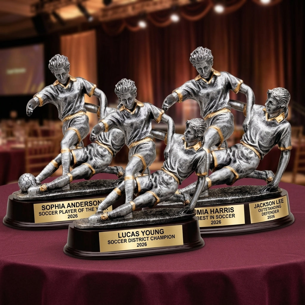 Personalized | Soccer Award | Custom Engraved | Soccer Trophy | Girls Soccer | Personalized Award | Engraved Trophy | Female Player - View 6