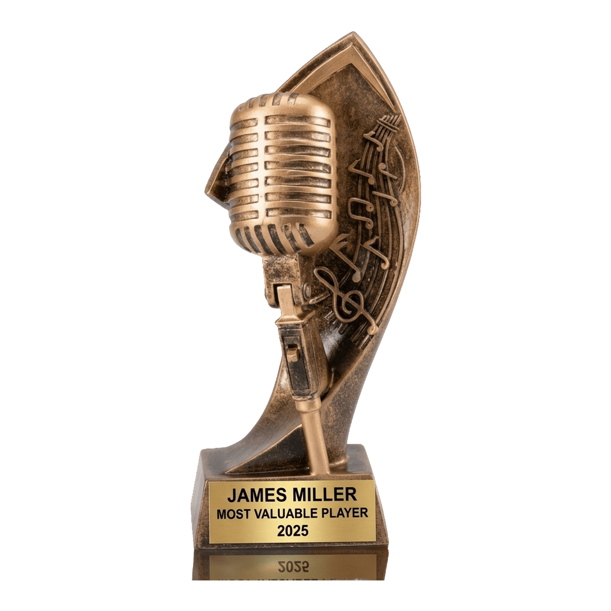 Personalized | Music Award | Custom Engraved | Music Trophy | Singing Award | Microphone | Vocalist Gift | Choir Award | Performer