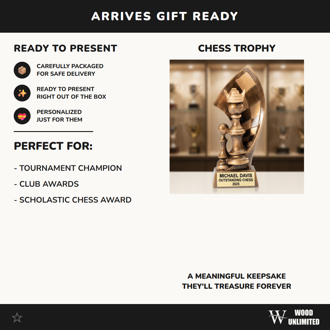 Personalized | Chess Award | Custom Engraved | Chess Trophy | King Pawn | Tournament Award | Personalized Gift | Chess Club | Player Prize