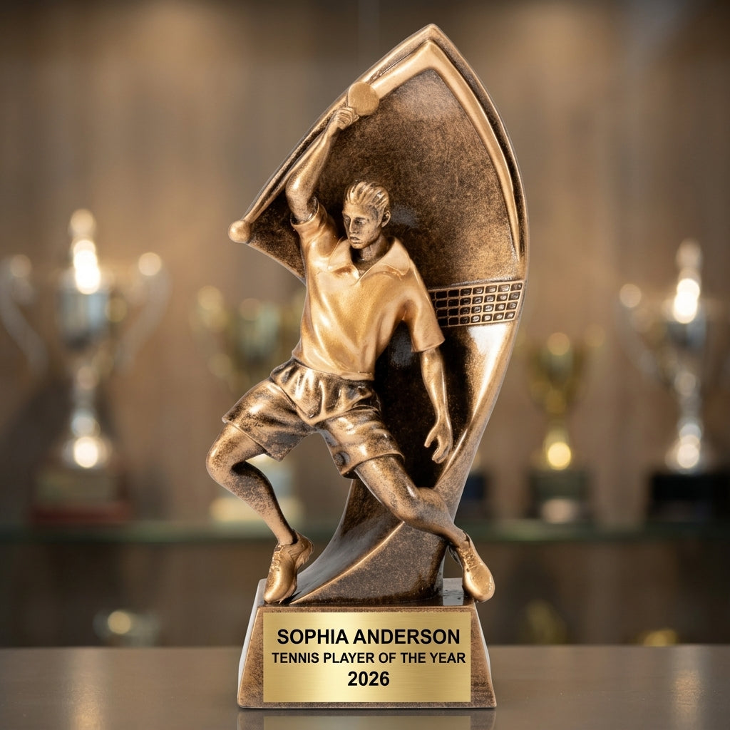 Personalized | Table Tennis Award | Custom Engraved | Table Tennis Trophy | Ping Pong Award | Player Gift | Coach Award | League Champion - View 1