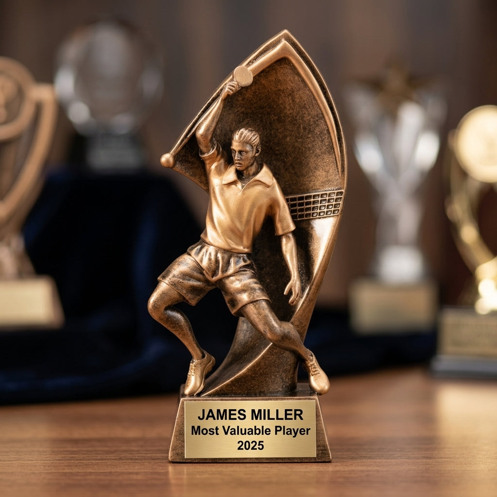 Personalized | Table Tennis Award | Custom Engraved | Table Tennis Trophy | Ping Pong Award | Player Gift | Coach Award | League Champion - View 4