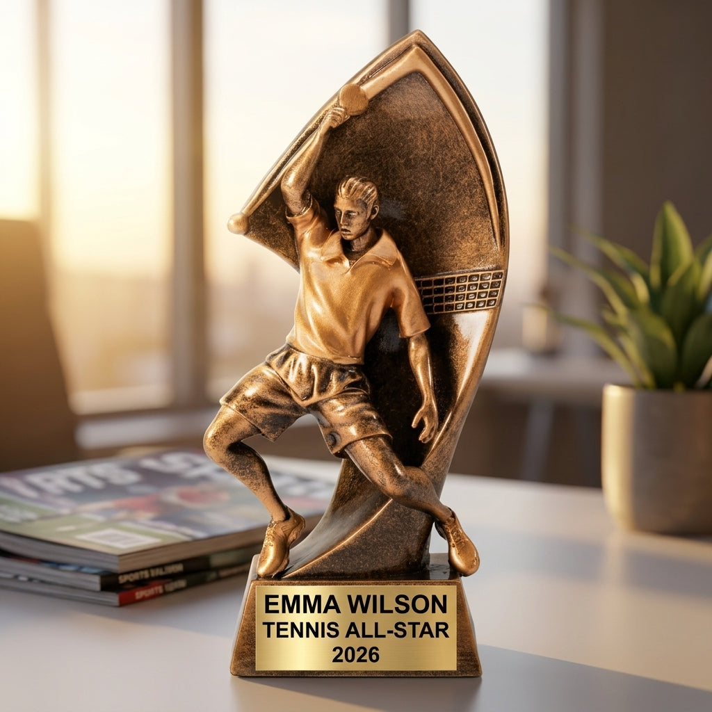 Personalized | Table Tennis Award | Custom Engraved | Table Tennis Trophy | Ping Pong Award | Player Gift | Coach Award | League Champion - View 5