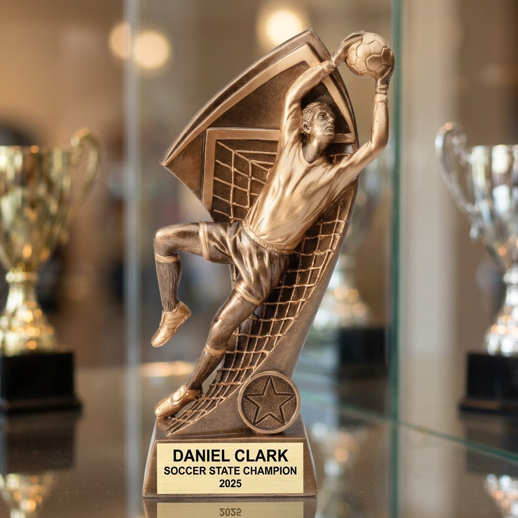 Personalized | Soccer Award | Custom Engraved | Soccer Goalie | Personalized Trophy | Engraved Award | Championship | MVP Award - View 1