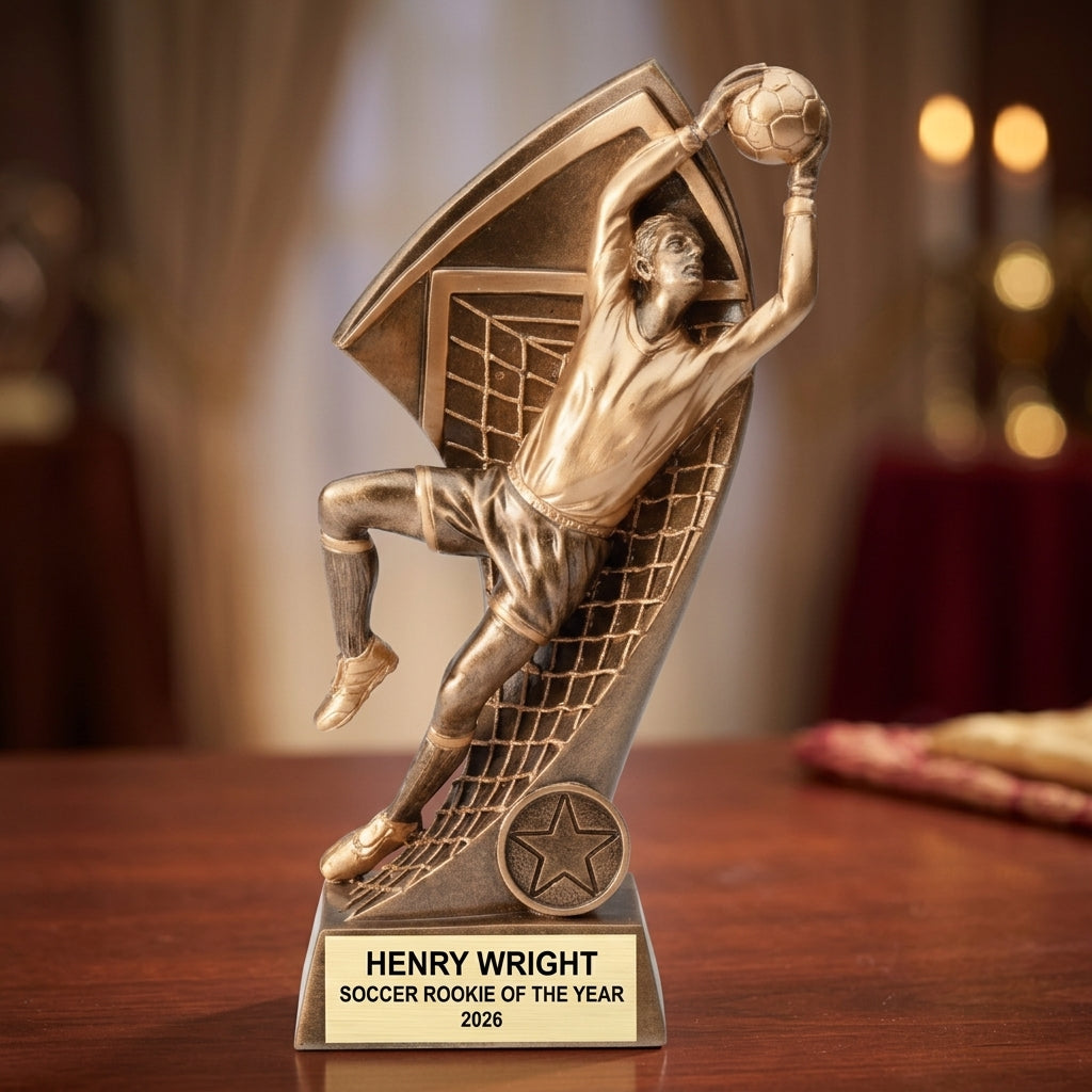 Personalized | Soccer Award | Custom Engraved | Soccer Goalie | Personalized Trophy | Engraved Award | Championship | MVP Award - View 2