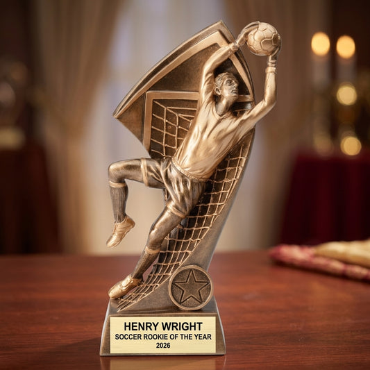 Personalized | Soccer Award | Custom Engraved | Soccer Goalie | Personalized Trophy | Engraved Award | Championship | MVP Award - View 2